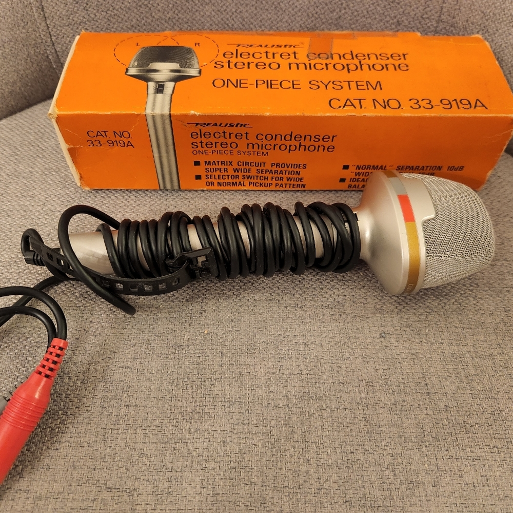 Realistic electret condenser stereo microphone